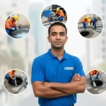 Handyman showcasing a wide range of storm drain cleaning services in Dubai, including debris removal, sediment clearing, grate maintenance, and high-pressure water flushing.