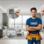 Electrician showing expertise in socket and switch repair, handling wiring, replacements, and safe electrical fixes across Dubai homes and offices.